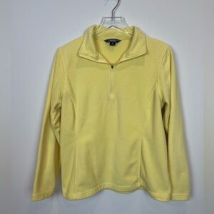 Women’s Lands End pullover zip fleece EUC
size Medium (10-12) Yellow
